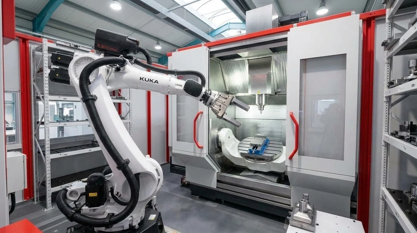 Hermle RS2 Roboter-Automation und 5-Achs CNC-Fräszentrum